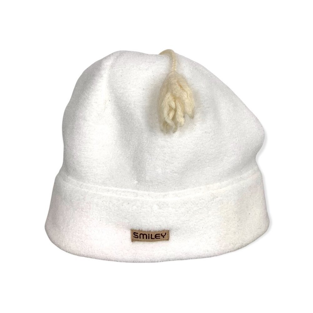 Smiley Faux Fleece Beanie